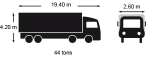 44 tonnes vehicle dimensions