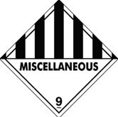 CLASS 9 – Miscellaneous dangerous substances Sign